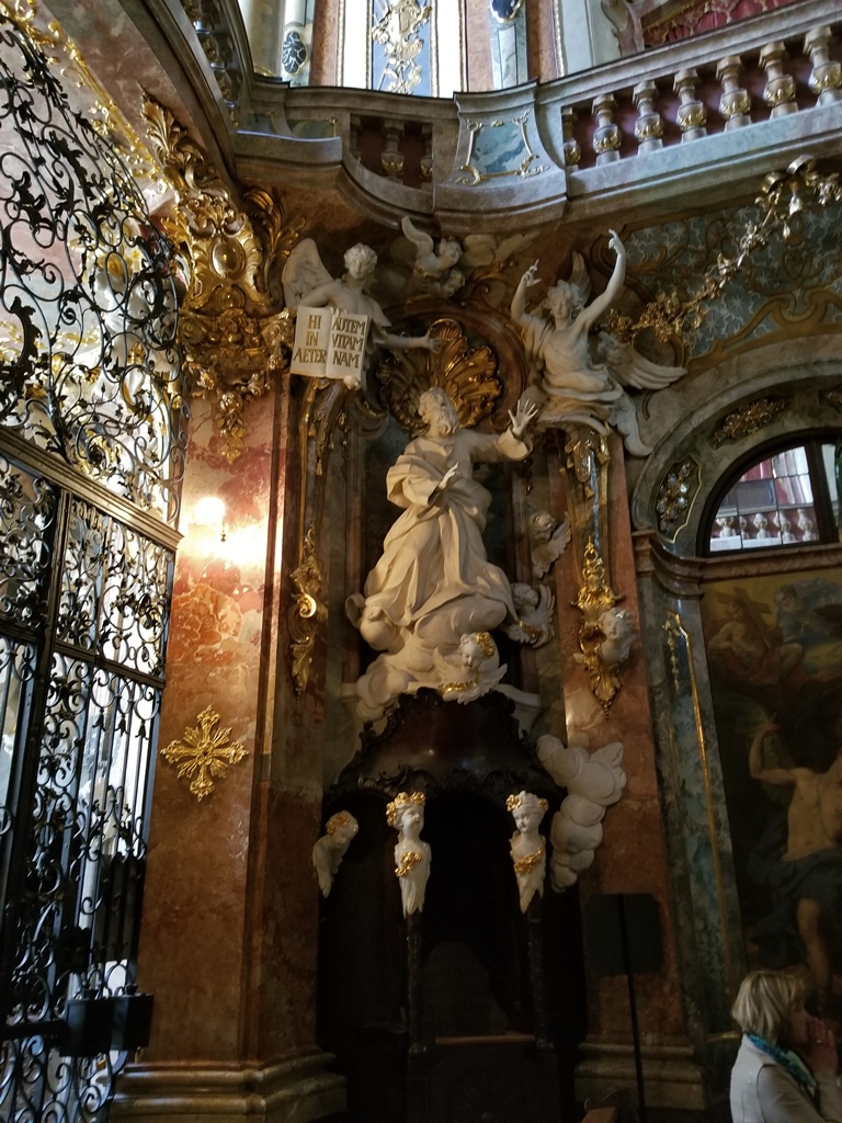 Sculpture Group Above Confessional